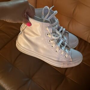 white leather converses